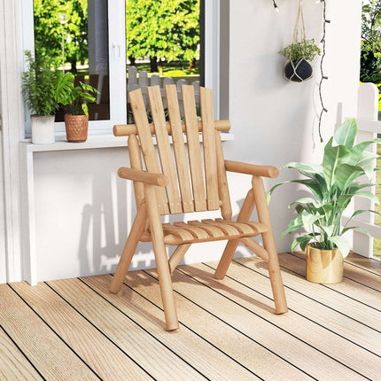 Wooden Garden Bench, Natural Finish, 2-Person, 300kg Capacity