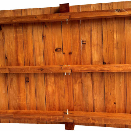 Wooden Garden Bridge – Arched, Chain Railing, Weatherproof