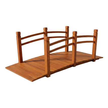 Wooden Garden Bridge – Arched Fir Design for Ponds