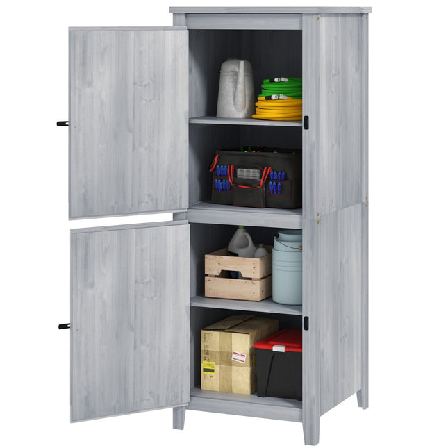 Weather-resistant wooden garden tool shed, Lockable, 60x60x160 cm