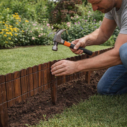 Wooden Garden Edging, Flexible, Weather-Resistant