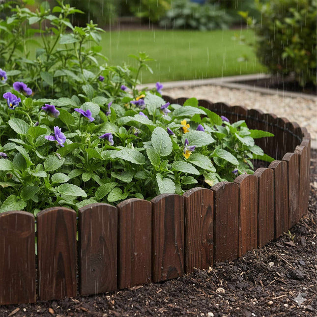 Wooden Garden Edging, Flexible, Weather-Resistant