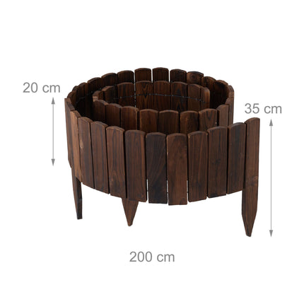 Wooden Garden Edging, Flexible, Weather-Resistant