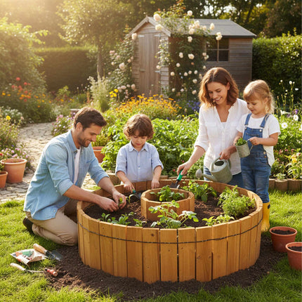 Wooden Garden Edging, Flexible and Weather-Resistant