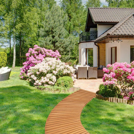 Wooden Garden Pathway, Non-Slip, Rollable, 216 x 43 cm