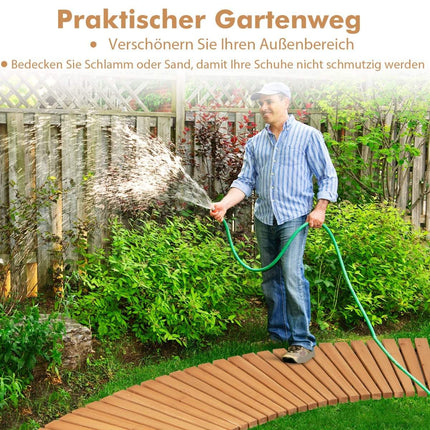 Wooden Garden Pathway, Non-Slip, Rollable, 216 x 43 cm