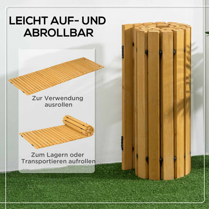 Wooden Garden Pathway, Rollable, 185x60 cm, Fir Wood