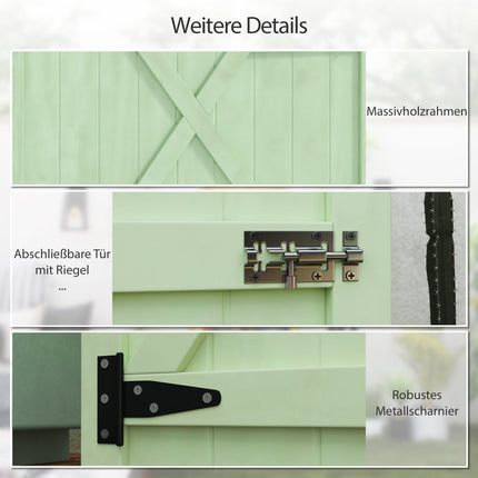 Wooden Garden Shed with Shelves, Lockable, 75x56x115 cm