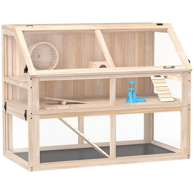 Wooden Hamster Cage, 3 Levels, 95x53x76 cm