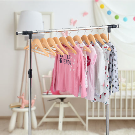 Wooden Kids' Clothes Hangers, Set of 20, Non-Slip