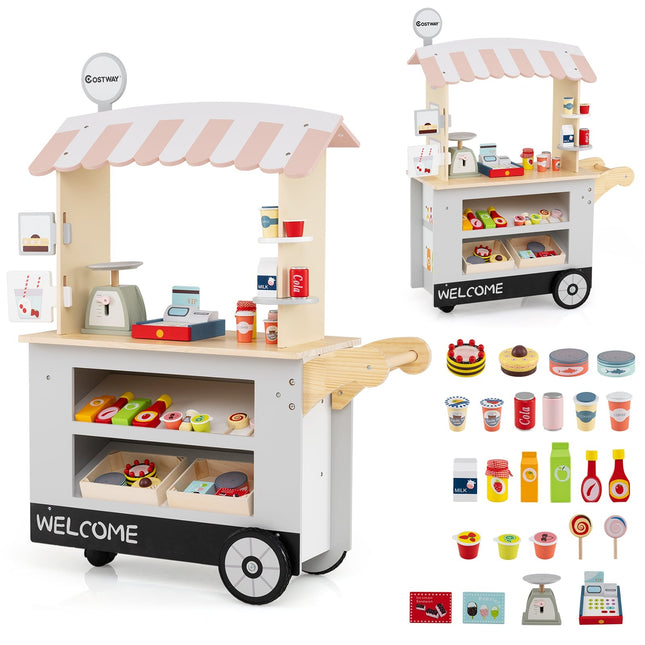 Wooden Kids Food Truck with 30 Accessories, Ages 3+