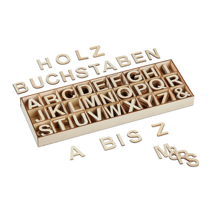 Wooden Letters Set, 324 Pieces for Crafting & DIY