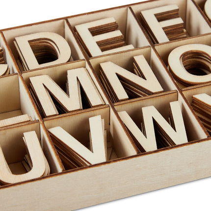 Wooden Letters Set, 324 Pieces for Crafting & DIY