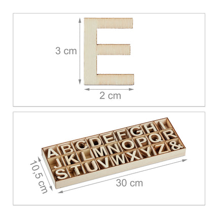 Wooden Letters Set, 324 Pieces for Crafting & DIY