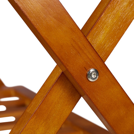 Wooden Luggage Stand, Foldable Suitcase Rack, 2-Pack