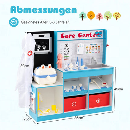 Wooden Medical Playset with X-Ray & EKG Monitor