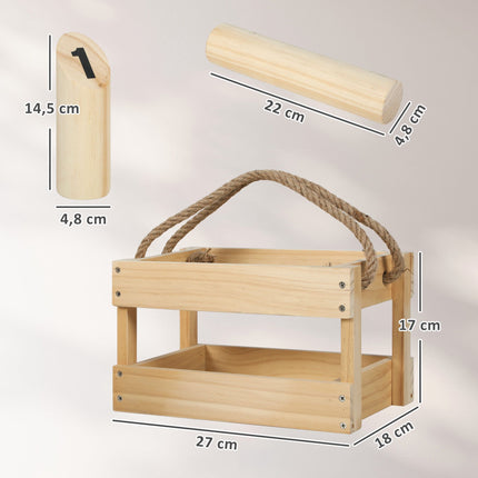 Wooden Mölkky Game Set – 12 Skittles, 1 Throwing Stick, Box
