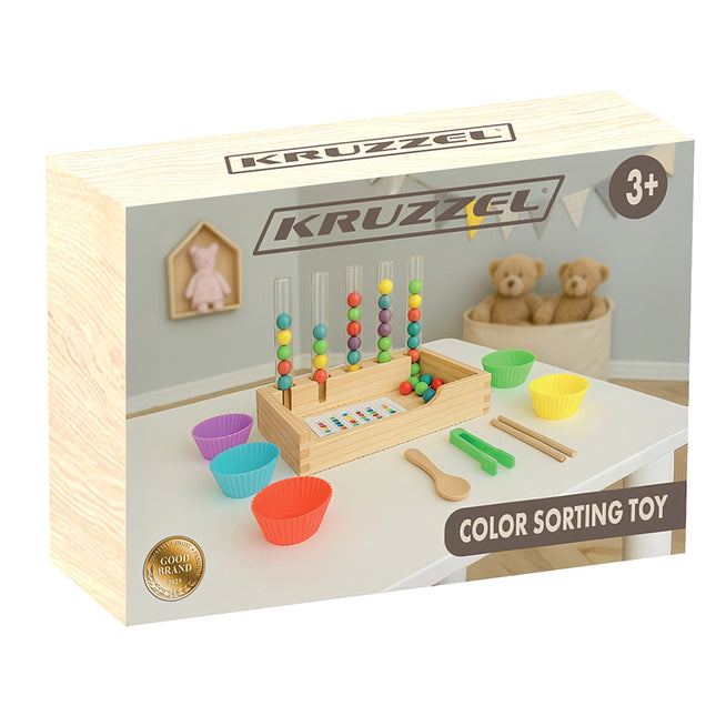 Wooden Montessori Educational Toy, Counting & Colors