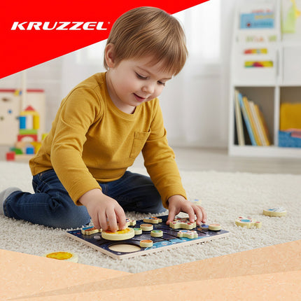 Wooden Montessori Solar System Puzzle for Kids
