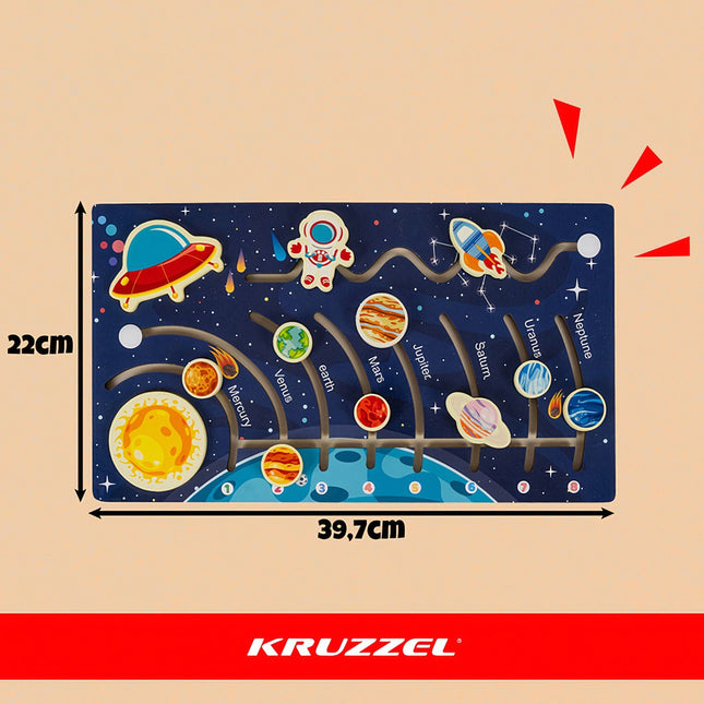 Wooden Montessori Solar System Puzzle for Kids