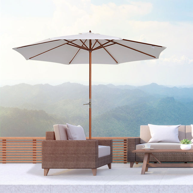 Garden parasol, 2.5 M Cream – Balcony parasol