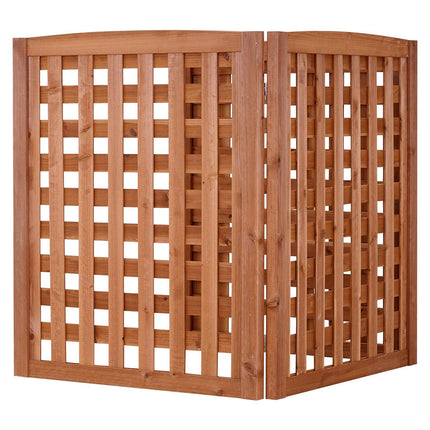 Wooden Privacy Fence for AC Unit, 3-Panel, 810x960mm