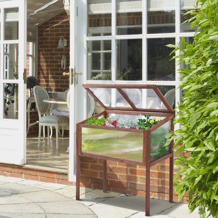 Garden raised bed with cold frame, 90x50x93 cm