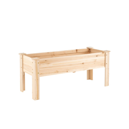 Wooden Raised Garden Bed with Legs and Drainage Holes