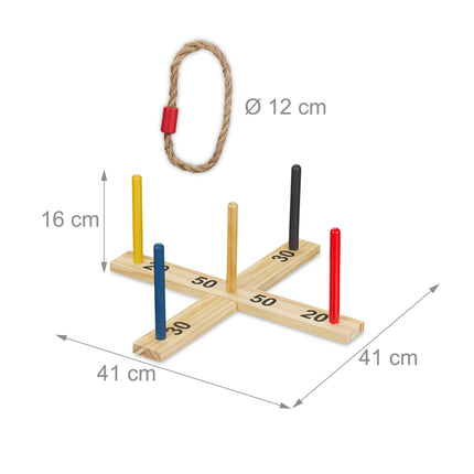Wooden Ring Toss Game