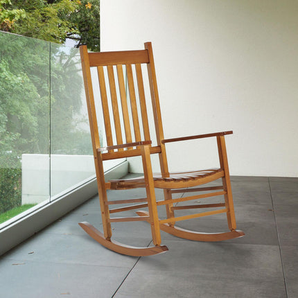Wooden rocking chair with armrests, 69x86x115 cm