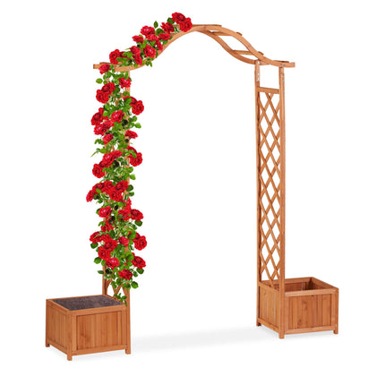 Wooden Rose Arch with 2 Planter Boxes