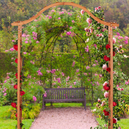 Wooden Rose Arch with 2 Planter Boxes
