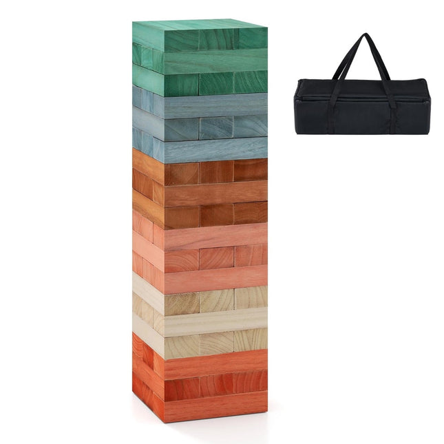 Wooden Stacking Game, 54 Pieces, Multicolor, Ages 3+