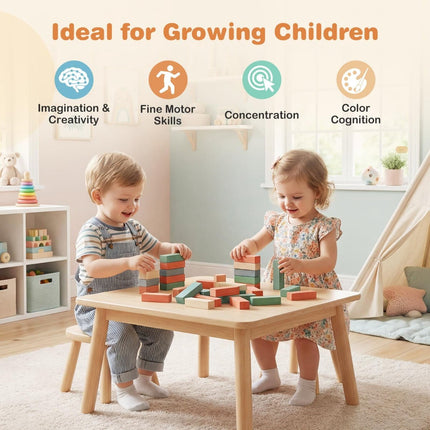 Wooden Stacking Game, 54 Pieces, Multicolor, Ages 3+