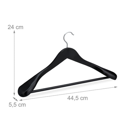Wooden Suit Hangers, Set of 5, 360° Swivel Hooks