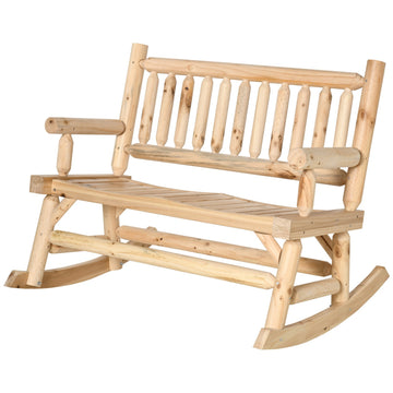 Garden swing bench, 2-seater with armrests, capacity 250 kg