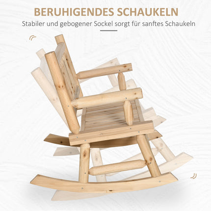 Garden swing bench, 2-seater with armrests, capacity 250 kg