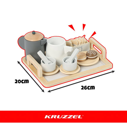 Wooden Tea Set for Kids – 16-Piece Play Set