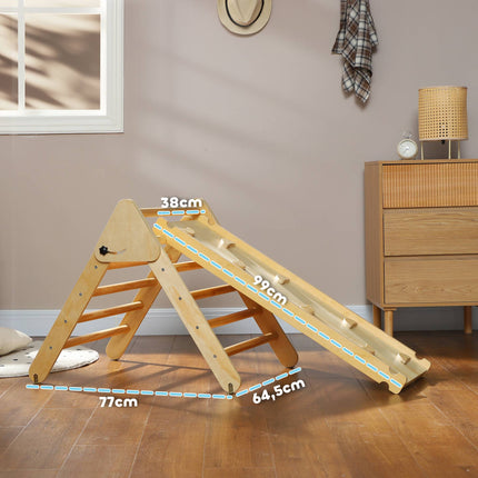 Wooden Toddler Climbing Set with Ramp, Ages 18-48 Months