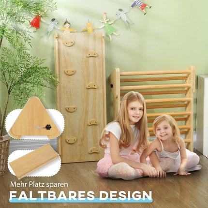 Wooden Toddler Climbing Set with Ramp, Ages 18-48 Months