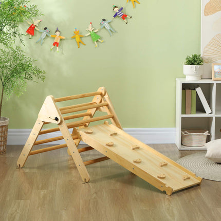 Wooden Toddler Climbing Set with Ramp, Ages 18-48 Months