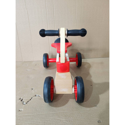 Wooden Toddler Ride-On Car, Red, EVA Wheels, Ages 2-3