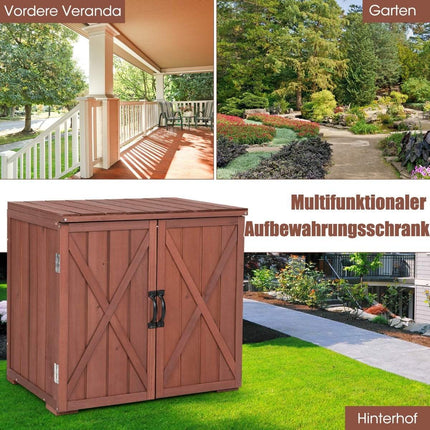 Wooden Tool Cabinet with Double Doors – Durable Fir Wood