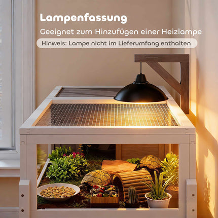 Wooden Tortoise House with Viewing Window, 104x53x82 cm