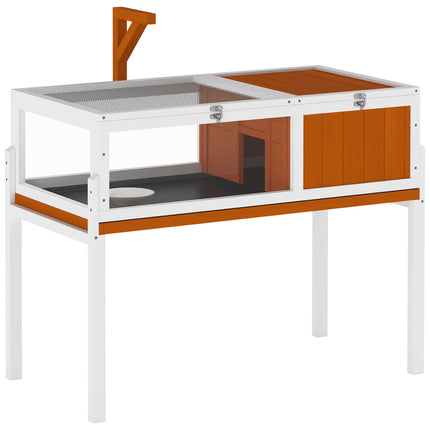 Wooden Tortoise House with Viewing Window and Lid, 104x53x82 cm