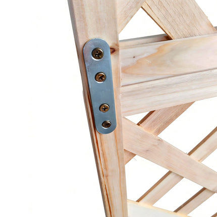 Wooden Trellis Planter Box, 180 cm, Natural Finish
