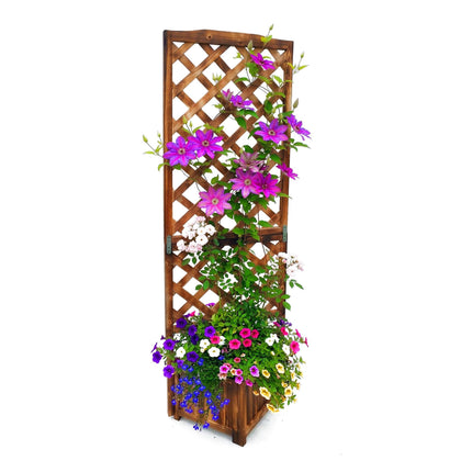 Wooden Trellis Planter Box, 180 cm – Various Colours
