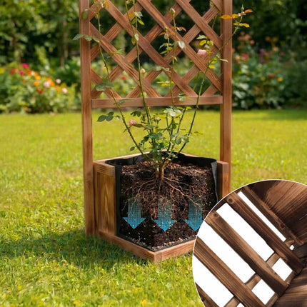 Wooden Trellis Planter Box, 180 cm – Various Colours