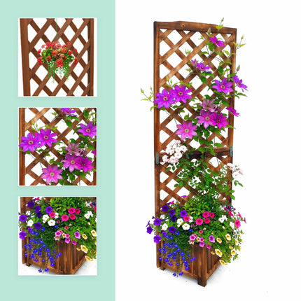 Wooden Trellis Planter Box, 180 cm – Various Colours