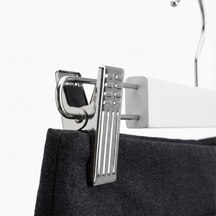 Wooden Trouser Hangers, Set of 10 with Swivel Hooks